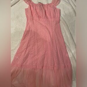 NWT Dolls Kill Delia*s Pink Eyelet Dress XXL